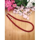 Red Mediterranean Bamboo Coral Necklace - 8mm